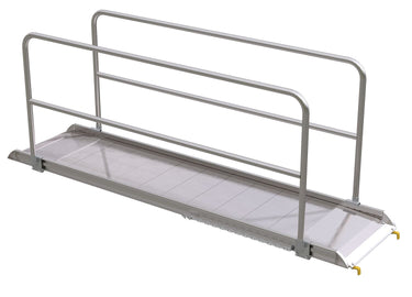 ALUM WALK RAMP W/RAIL HOOK 108 X 28 IN
